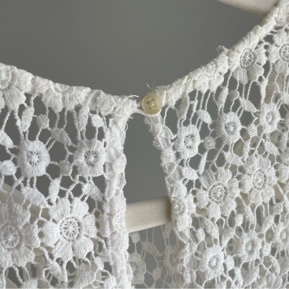 Vintage Hollister White Bobbin Lace Bodycon Mini Shift Dress - Picture 9 of 11